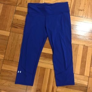 Under Armour Heatgear Blue Workout Capri Leggings